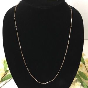 Vintage Avon Silver Tone Twist Bar Chain Necklace